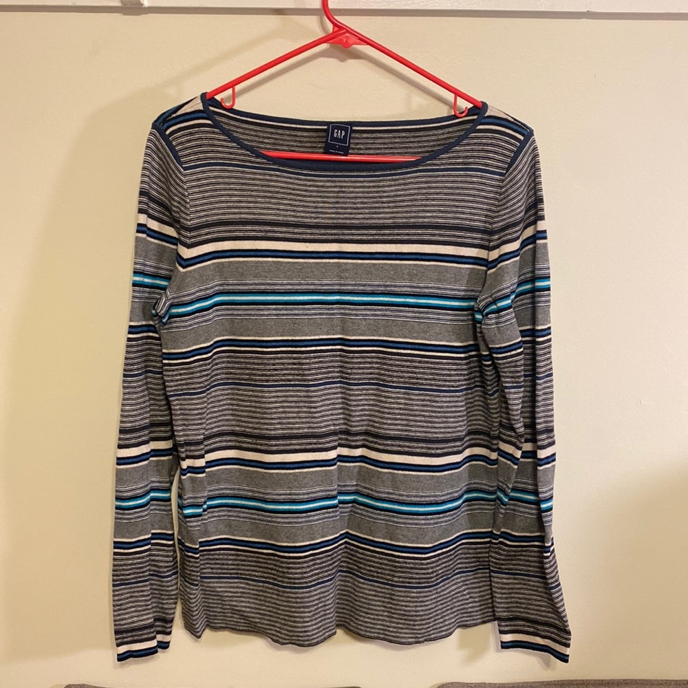 Blue-striped Gap sweater. Size large.